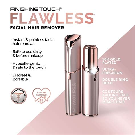 blue dior facial hair remover|Finishing Touch Flawless Women's Painless Hair Remover, .